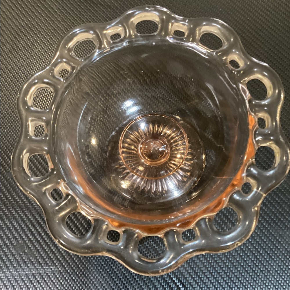 Elegant Light Pink Glass Bowl